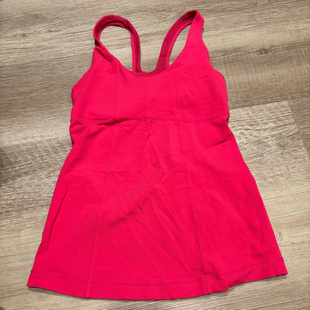 Lululemon bright pink top, size 6